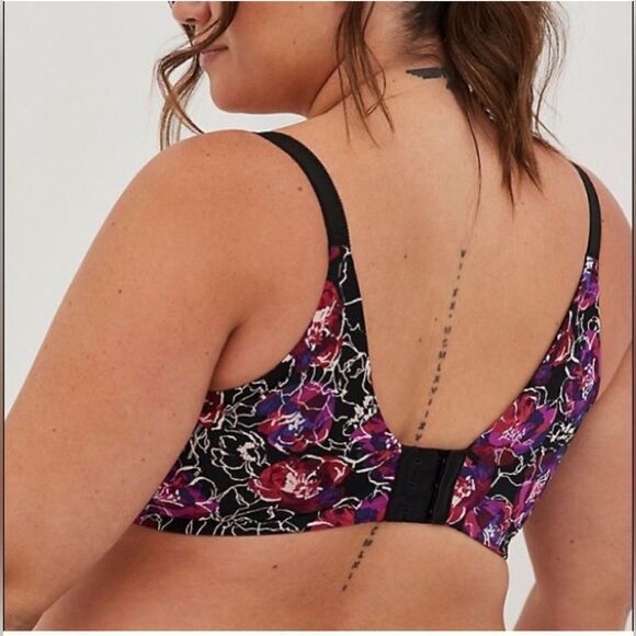 Torrid Curve floral back smoothing push up T shirt bra 44 DDD - Picture 4 of 7